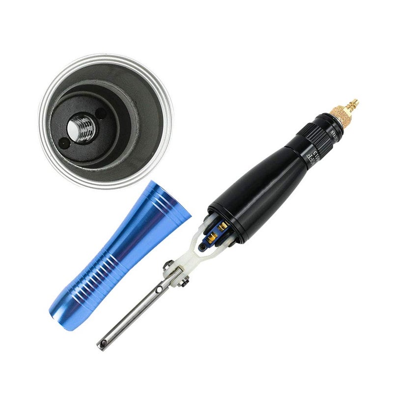 SI FANG Turbine Reciprocating Pneumatic Ultrasound Grinder Micro Pneumatic Air Pencil Die Grinder Kit for Mould Metal Lapping Filing Grinding Buffing Polishing Sanding Tools - Image 4